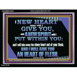 I WILL GIVE YOU A NEW HEART AND NEW SPIRIT  Bible Verse Wall Art  GWAMEN10633  "33x25"