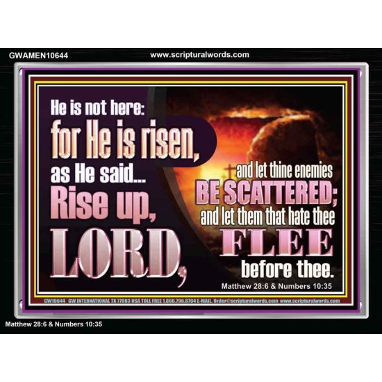 HE IS NOT HERE FOR HE IS RISEN  Ultimate Inspirational Wall Art Picture  GWAMEN10644  