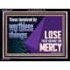THOSE DECEIVED BY WORTHLESS THINGS LOSE THEIR CHANCE FOR MERCY  Church Picture  GWAMEN10650  