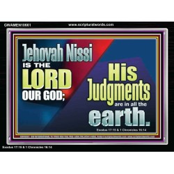 JEHOVAH NISSI IS THE LORD OUR GOD  Sanctuary Wall Acrylic Frame  GWAMEN10661  "33x25"