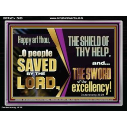 O PEOPLE SAVED BY THE LORD  Children Room Wall Acrylic Frame  GWAMEN10699  "33x25"