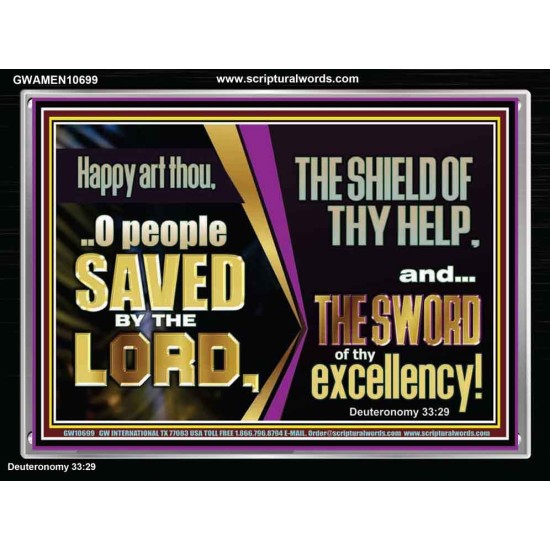 O PEOPLE SAVED BY THE LORD  Children Room Wall Acrylic Frame  GWAMEN10699  