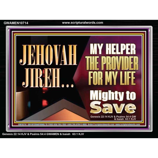 JEHOVAHJIREH THE PROVIDER FOR OUR LIVES  Righteous Living Christian Acrylic Frame  GWAMEN10714  