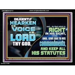 DILIGENTLY HEARKEN TO THE VOICE OF THE LORD THY GOD  Children Room  GWAMEN10717  "33x25"
