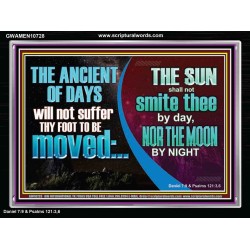 THE ANCIENT OF DAYS WILL NOT SUFFER THY FOOT TO BE MOVED  Scripture Wall Art  GWAMEN10728  "33x25"