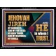JEHOVAH JIREH OUR GOODNESS FORTRESS HIGH TOWER DELIVERER AND SHIELD  Scriptural Acrylic Frame Signs  GWAMEN10747  