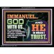 IMMANUEL..GOD WITH US OUR GOODNESS FORTRESS HIGH TOWER DELIVERER AND SHIELD  Christian Quote Acrylic Frame  GWAMEN10755  