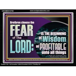 BRETHREN CHOOSE THE FEAR OF THE LORD  Scripture Art Work  GWAMEN10766  "33x25"