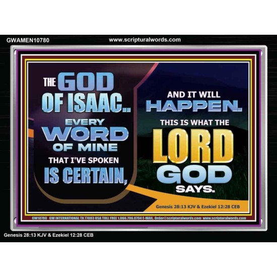 THE WORD OF THE LORD IS CERTAIN AND IT WILL HAPPEN  Modern Christian Wall Décor  GWAMEN10780  