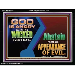 GOD IS ANGRY WITH THE WICKED EVERY DAY  Biblical Paintings Acrylic Frame  GWAMEN10790  "33x25"