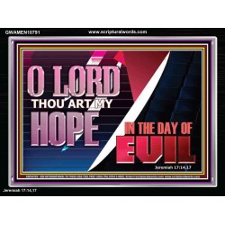 O LORD THAT ART MY HOPE IN THE DAY OF EVIL  Christian Paintings Acrylic Frame  GWAMEN10791  "33x25"