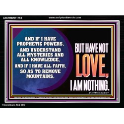 WITHOUT LOVE A VESSEL IS NOTHING  Righteous Living Christian Acrylic Frame  GWAMEN11765  