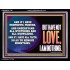 WITHOUT LOVE A VESSEL IS NOTHING  Righteous Living Christian Acrylic Frame  GWAMEN11765  "33x25"