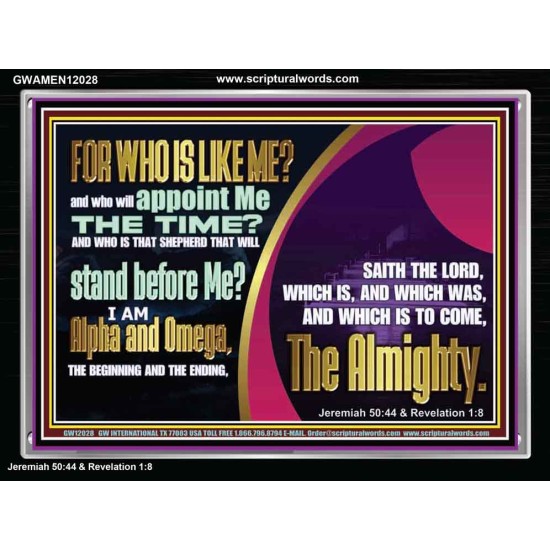 ALPHA AND OMEGA THE BEGINNING AND THE ENDING THE ALMIGHTY  Unique Power Bible Acrylic Frame  GWAMEN12028  
