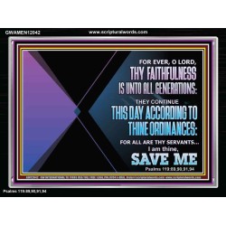 THIS DAY ACCORDING TO THY ORDINANCE O LORD SAVE ME  Children Room Wall Acrylic Frame  GWAMEN12042  "33x25"