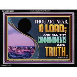 ALL THY COMMANDMENTS ARE TRUTH  Scripture Art Acrylic Frame  GWAMEN12051  