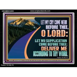 LET MY SUPPLICATION COME BEFORE THEE O LORD  Scripture Art Portrait  GWAMEN12053  "33x25"