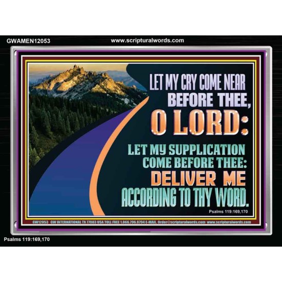 LET MY SUPPLICATION COME BEFORE THEE O LORD  Scripture Art Portrait  GWAMEN12053  
