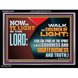 WALK AS CHILDREN OF LIGHT  Christian Artwork Acrylic Frame  GWAMEN12058  "33x25"