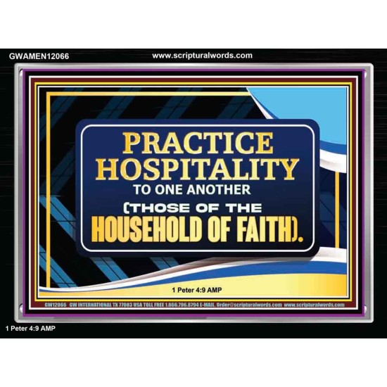 PRACTICE HOSPITALITY TO ONE ANOTHER  Religious Art Picture  GWAMEN12066  