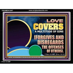 FORGIVES AND DISREGARDS THE OFFENSES OF OTHERS  Religious Wall Art Acrylic Frame  GWAMEN12067  "33x25"