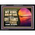 O LORD OF HOSTS MY KING AND MY GOD  Scriptural Portrait Acrylic Frame  GWAMEN12091  "33x25"