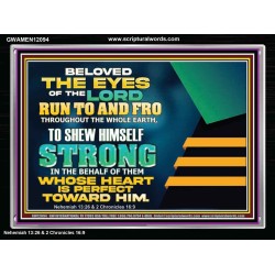 BELOVED THE EYES OF THE LORD RUN TO AND FRO THROUGHOUT THE WHOLE EARTH  Scripture Wall Art  GWAMEN12094  