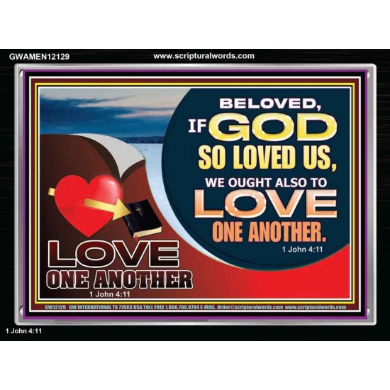 LOVE ONE ANOTHER  Custom Contemporary Christian Wall Art  GWAMEN12129  