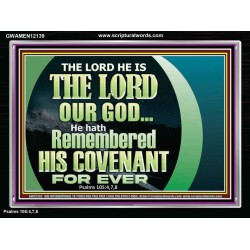 HE HATH REMEMBERED HIS COVENANT FOR EVER  Custom Wall Décor  GWAMEN12139  