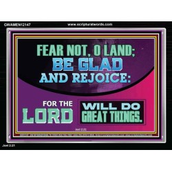 THE LORD WILL DO GREAT THINGS  Custom Inspiration Bible Verse Acrylic Frame  GWAMEN12147  "33x25"