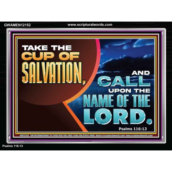 TAKE THE CUP OF SALVATION  Art & Décor Acrylic Frame  GWAMEN12152  