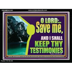 SAVE ME AND I SHALL KEEP THY TESTIMONIES  Inspirational Bible Verses Acrylic Frame  GWAMEN12163  