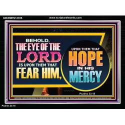 THE EYE OF THE LORD IS UPON THEM THAT FEAR HIM  Church Acrylic Frame  GWAMEN12356  "33x25"