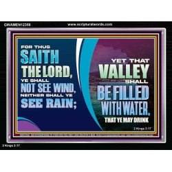 VALLEY SHALL BE FILLED WITH WATER THAT YE MAY DRINK  Sanctuary Wall Acrylic Frame  GWAMEN12358  "33x25"