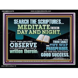 SEARCH THE SCRIPTURES MEDITATE THEREIN DAY AND NIGHT  Unique Power Bible Acrylic Frame  GWAMEN12379  