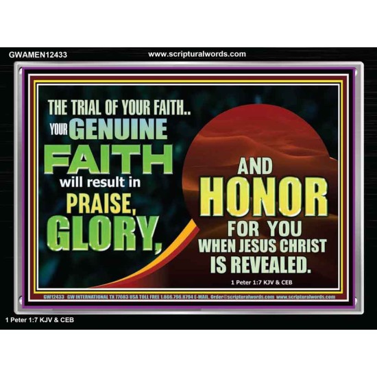 YOUR GENUINE FAITH WILL RESULT IN PRAISE GLORY AND HONOR  Children Room  GWAMEN12433  