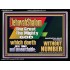 JEHOVAH SHALOM WHICH DOETH GREAT THINGS AND UNSEARCHABLE  Scriptural Décor Acrylic Frame  GWAMEN12699  "33x25"