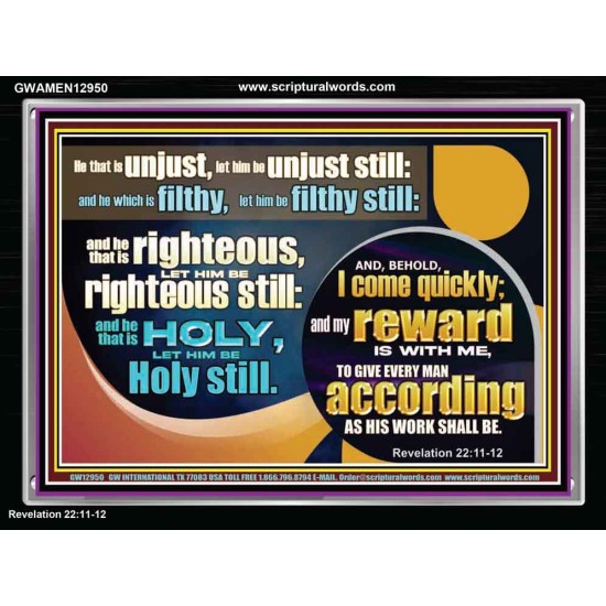 BE RIGHTEOUS STILL  Bible Verses Wall Art  GWAMEN12950  