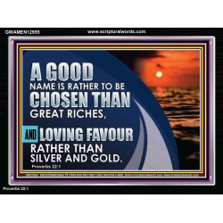 LOVING FAVOUR RATHER THAN SILVER AND GOLD  Christian Wall Décor  GWAMEN12955  "33x25"