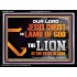 THE LION OF THE TRIBE OF JUDA CHRIST JESUS  Ultimate Inspirational Wall Art Acrylic Frame  GWAMEN12993  "33x25"
