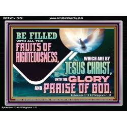 BE FILLED WITH ALL FRUITS OF RIGHTEOUSNESS  Unique Scriptural Picture  GWAMEN13058  