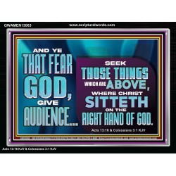 THE RIGHT HAND OF GOD  Church Office Acrylic Frame  GWAMEN13063  "33x25"