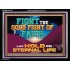 FIGHT THE GOOD FIGHT OF FAITH LAY HOLD ON ETERNAL LIFE  Sanctuary Wall Acrylic Frame  GWAMEN13083  "33x25"