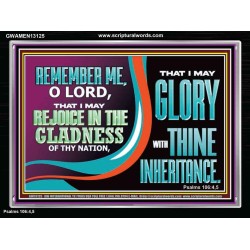 REJOICE IN GLADNESS  Bible Verses to Encourage Acrylic Frame  GWAMEN13125  "33x25"