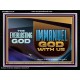 THE EVERLASTING GOD IMMANUEL..GOD WITH US  Contemporary Christian Wall Art Acrylic Frame  GWAMEN13134  