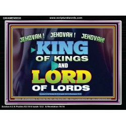 JEHOVAH THE NAME OF GREAT KING  Ultimate Inspirational Wall Art Acrylic Frame  GWAMEN9530  