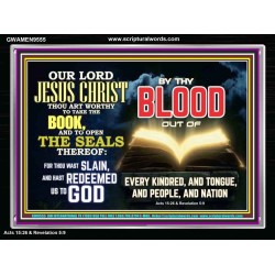 THOU ART WORTHY TO OPEN THE SEAL OUR LORD JESUS CHRIST  Ultimate Inspirational Wall Art Picture  GWAMEN9555  "33x25"