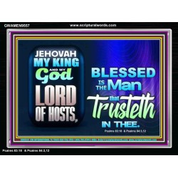 THE MAN THAT TRUSTETH IN THE LORD  Unique Power Bible Picture  GWAMEN9557  "33x25"