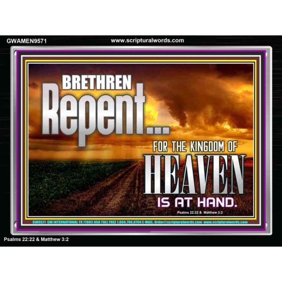 THE KINGDOM OF HEAVEN IS AT HAND  Children Room Acrylic Frame  GWAMEN9571  