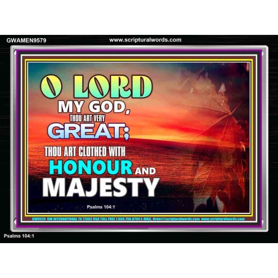 MY GOD THOU ART VERY GREAT  Church Acrylic Frame  GWAMEN9579  